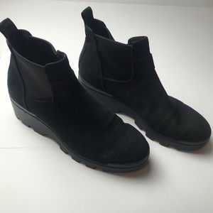 Eileen Fisher Suede Chunky Heel Chelsea Boots 10